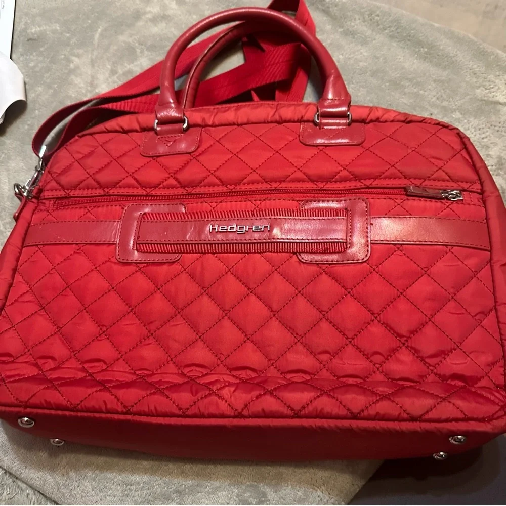 Hedgren Red Quilted‎ Women's Laptop Bag